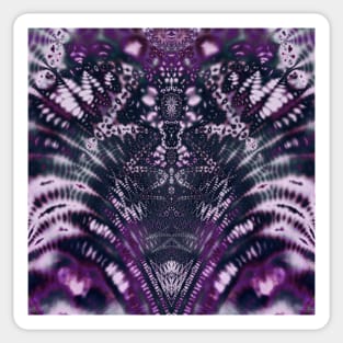 Purple Fractal Tie Dye Tie Dye Sticker